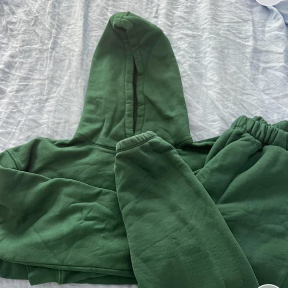 Forest Green Set Active Sweat Set Pants & Hoodie M - Picture 1 of 7